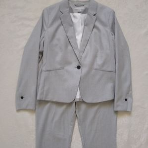 2 piece gingham suit slim pants and blazer